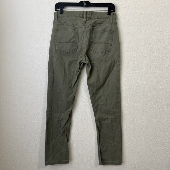 Asos Mens Jeans Size 30 Green Button Fly Slim Leg - Picture 2 of 9